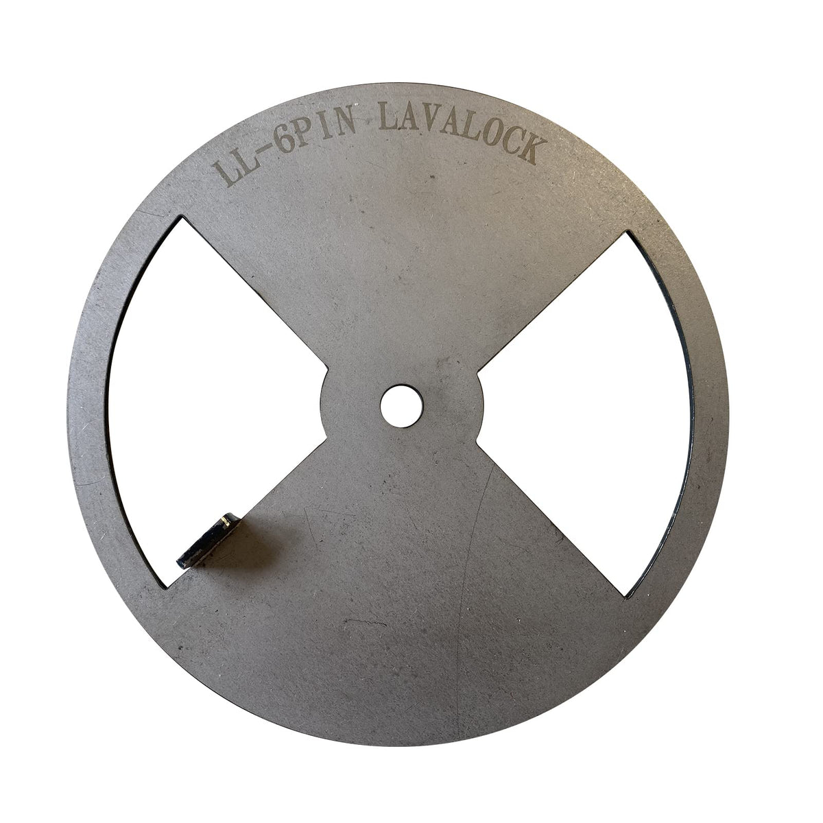 LavaLock smoker pinwheel damper 4-inch for precise airflow control in BBQ pits.