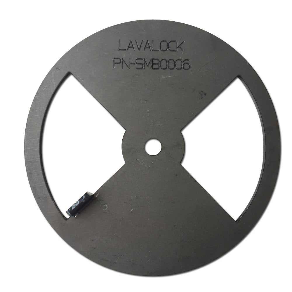 LavaLock smoker pinwheel damper 6-inch for steady temperature during smoking.