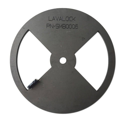 LavaLock smoker pinwheel damper 6-inch for steady temperature during smoking.