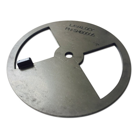 LavaLock smoker pinwheel damper 6 inch helps stabilize temps for even cooking.