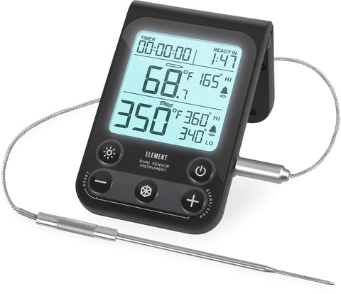 Lavatools OVT02 Element dual-sensor probe measures food and oven temps for precise cooking.