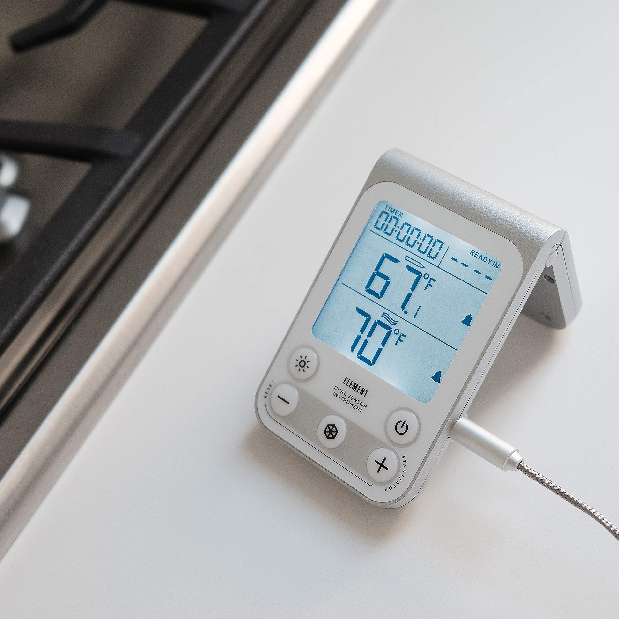 Lavatools OVT02 Element high-low alarms alert when temperatures are reached.