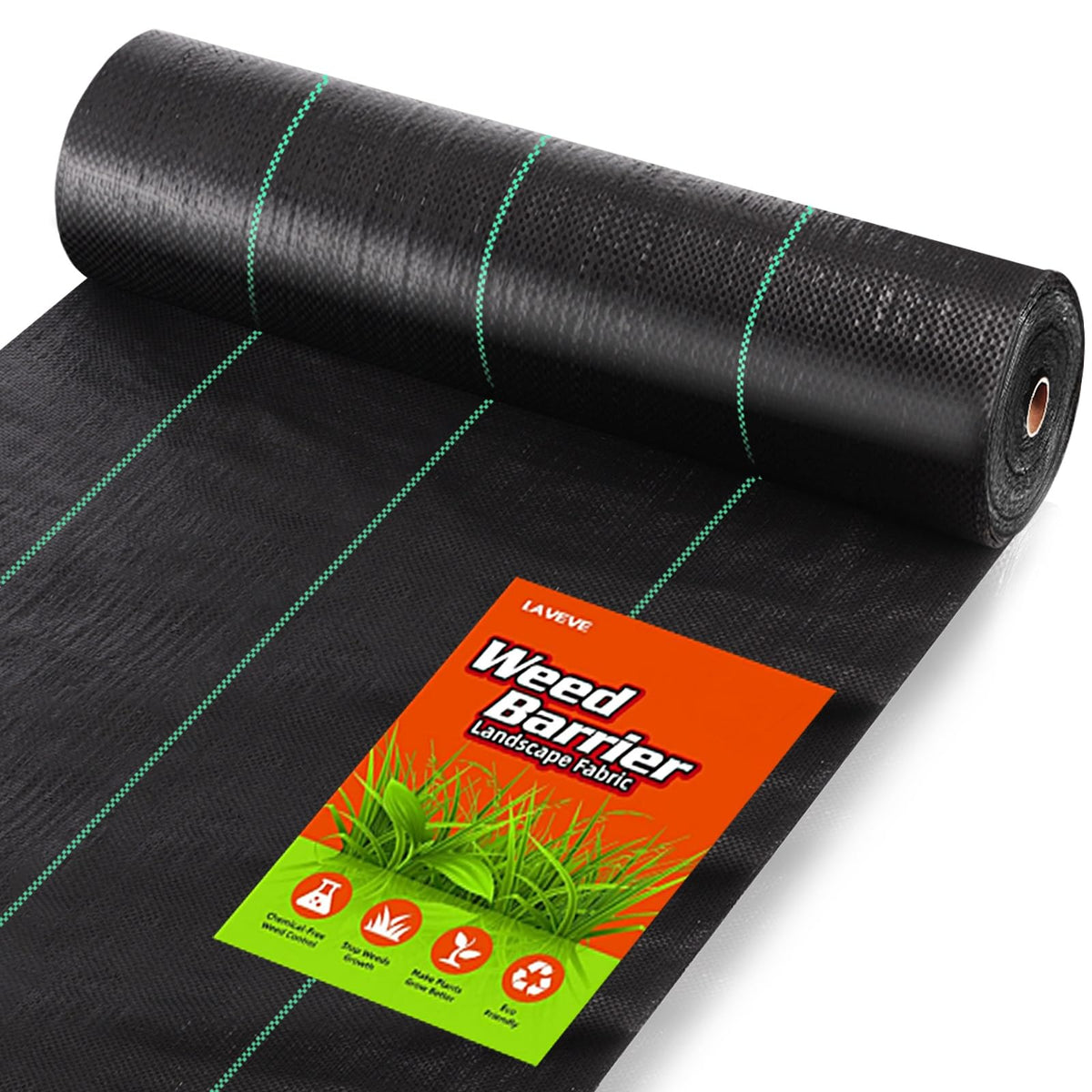 LAVEVE weed barrier close-up weave shows durable construction for weed control