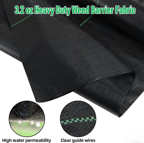 LAVEVE weed barrier cross-weave design demonstrates breathable, UV-resistant fabric