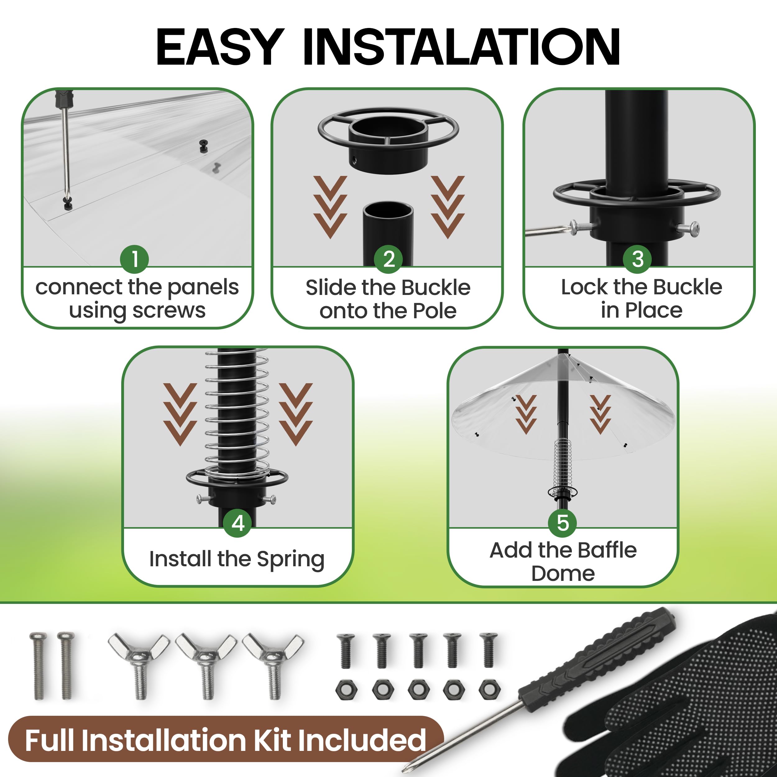 LAVDI easy-install design, quick setup on poles or hooks.