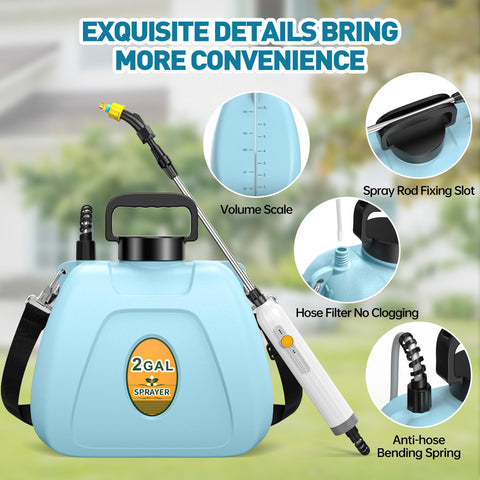 Lavendex anti-clog filter prevents nozzle blockage for smooth operation.
