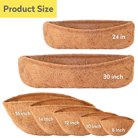 Close-up of LAVEVE coco coir liner texture showing natural fibers.