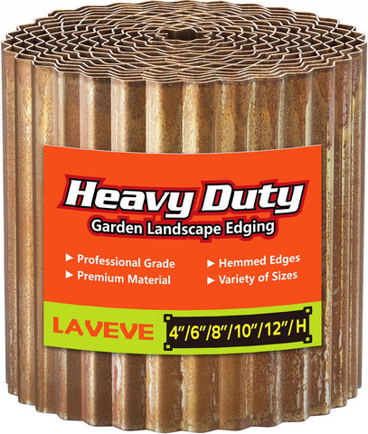 LAVEVE corrugated edging viewed from the side for crisp lawn borders