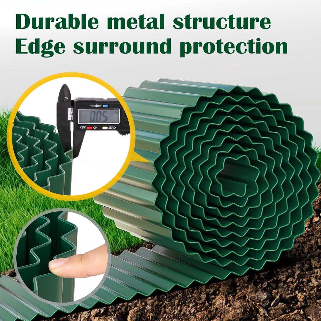 LAVEVE durable metal construction green edging withstands weather
