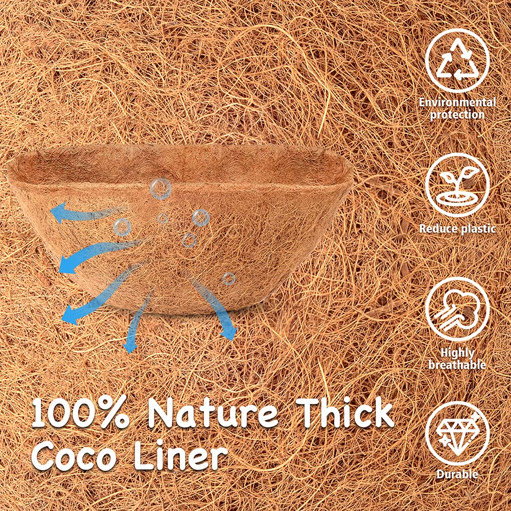 LAVEVE foldable coco fiber liner, easy to shape for baskets.
