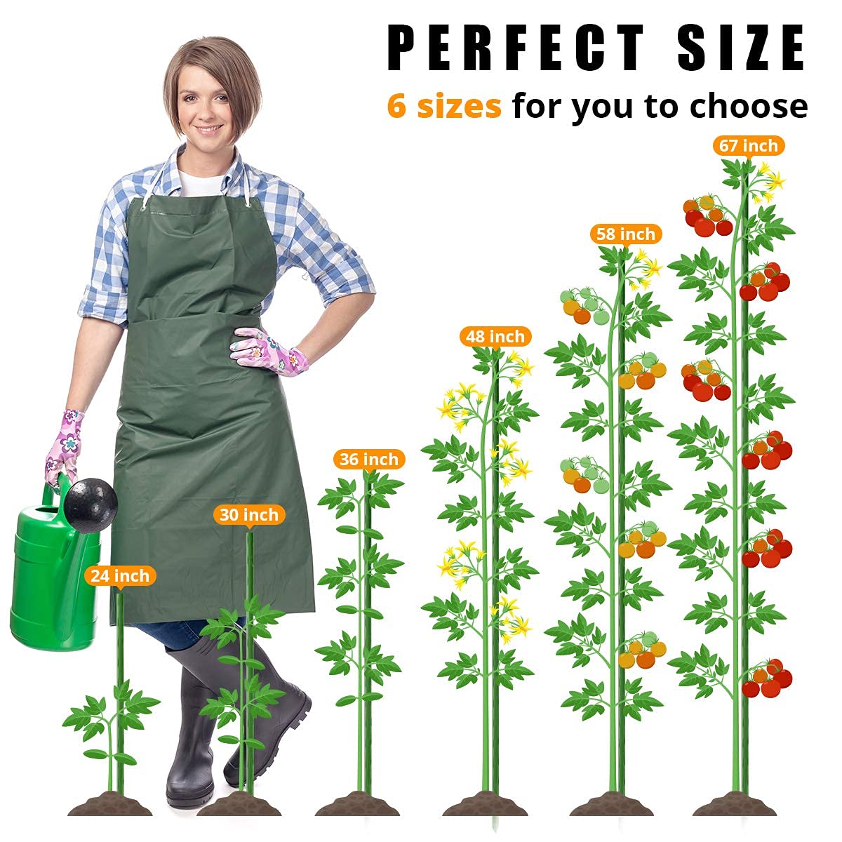 LAVEVE green-coated stake resists UV and weathering for long-lasting use.