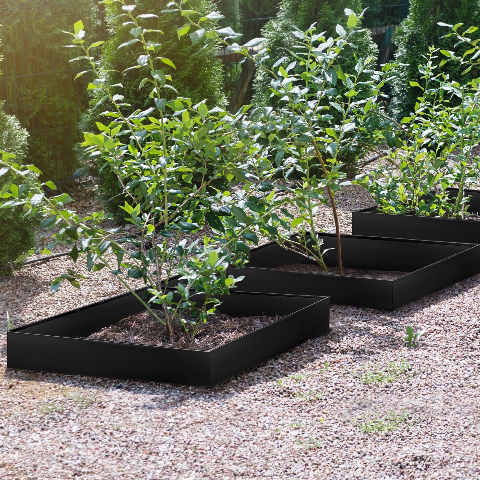LAVEVE edging flexes to fit curved garden borders for versatile layouts.