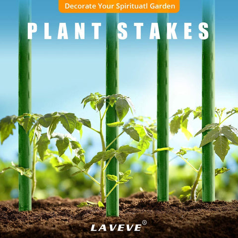 LAVEVE pack-20 garden stakes simplify organization and season-long staking