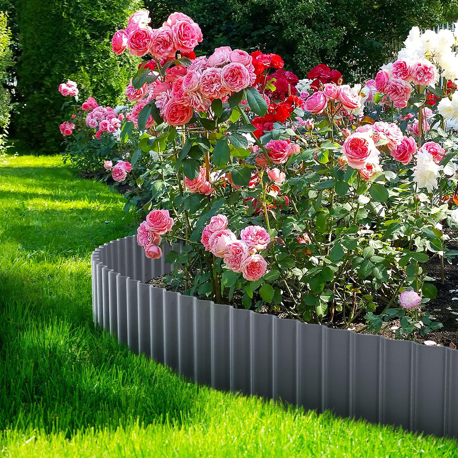 LAVEVE paver edging provides a flexible border for clean path lines.