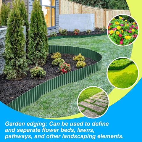 LAVEVE stylish corrugated design green garden border detail