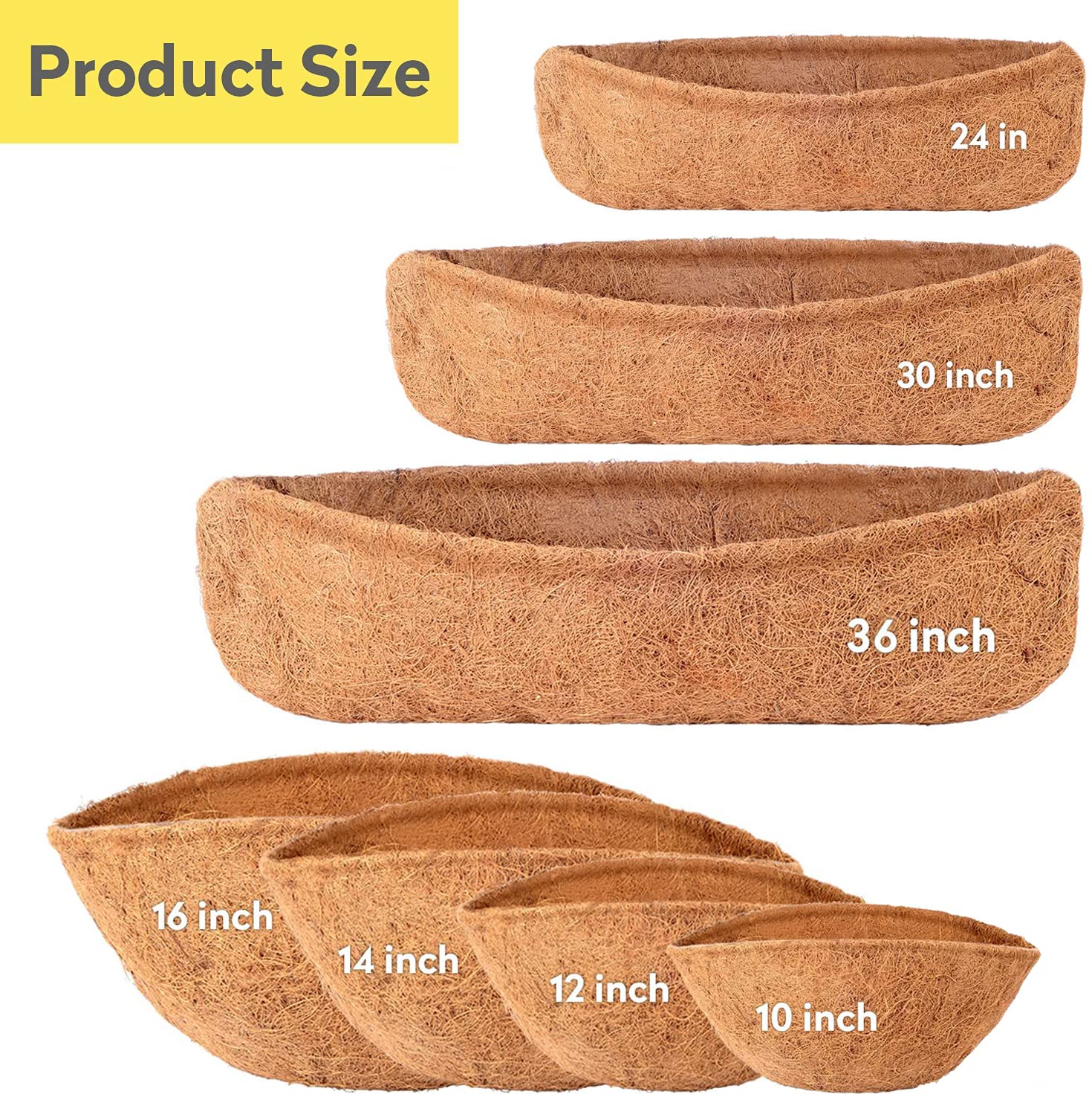 LAVEVE thick coconut fiber liner highlighting natural material and moisture management