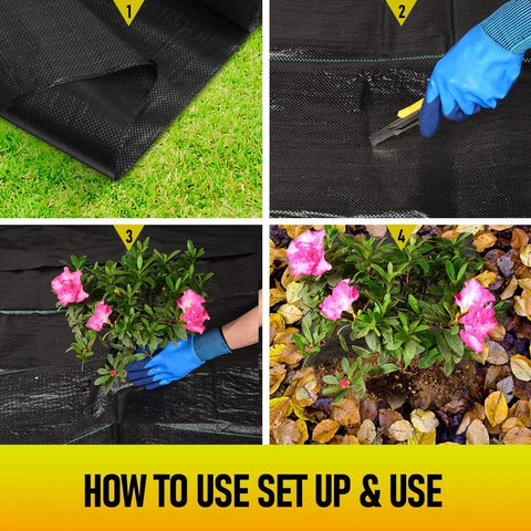 LAVEVE weed barrier for garden bed use keeps beds tidy and organized.