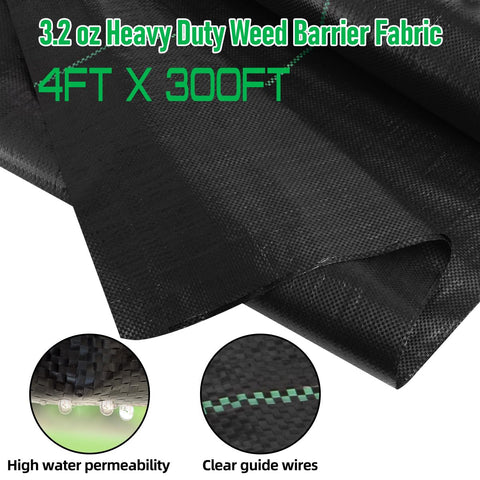 Close-up of LAVEVE woven fabric showing tight weave that blocks weeds yet breathes.