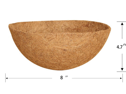 Close-up of LAVZAN round coco liner showing natural fibers.