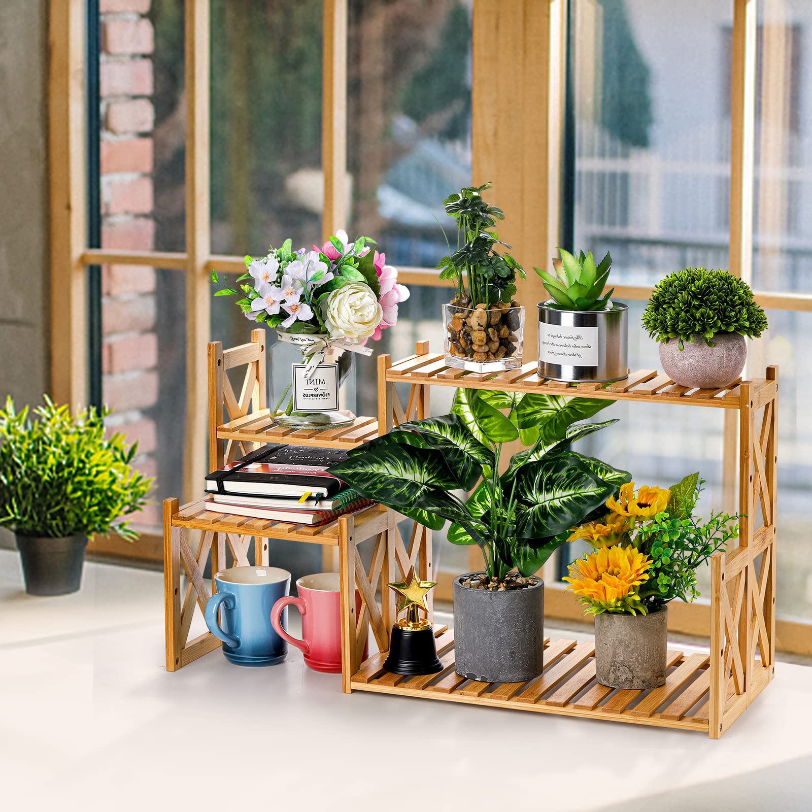 Lawei bamboo stand suitable for indoors and outdoors, adding natural charm.