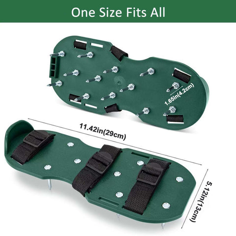Lawn aerator shoes non-slip base keeps you steady on wet grass.