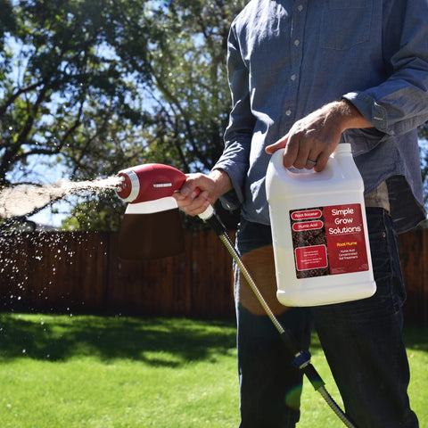 Root Hume applied to diverse lawns enhances fertilizer efficiency.