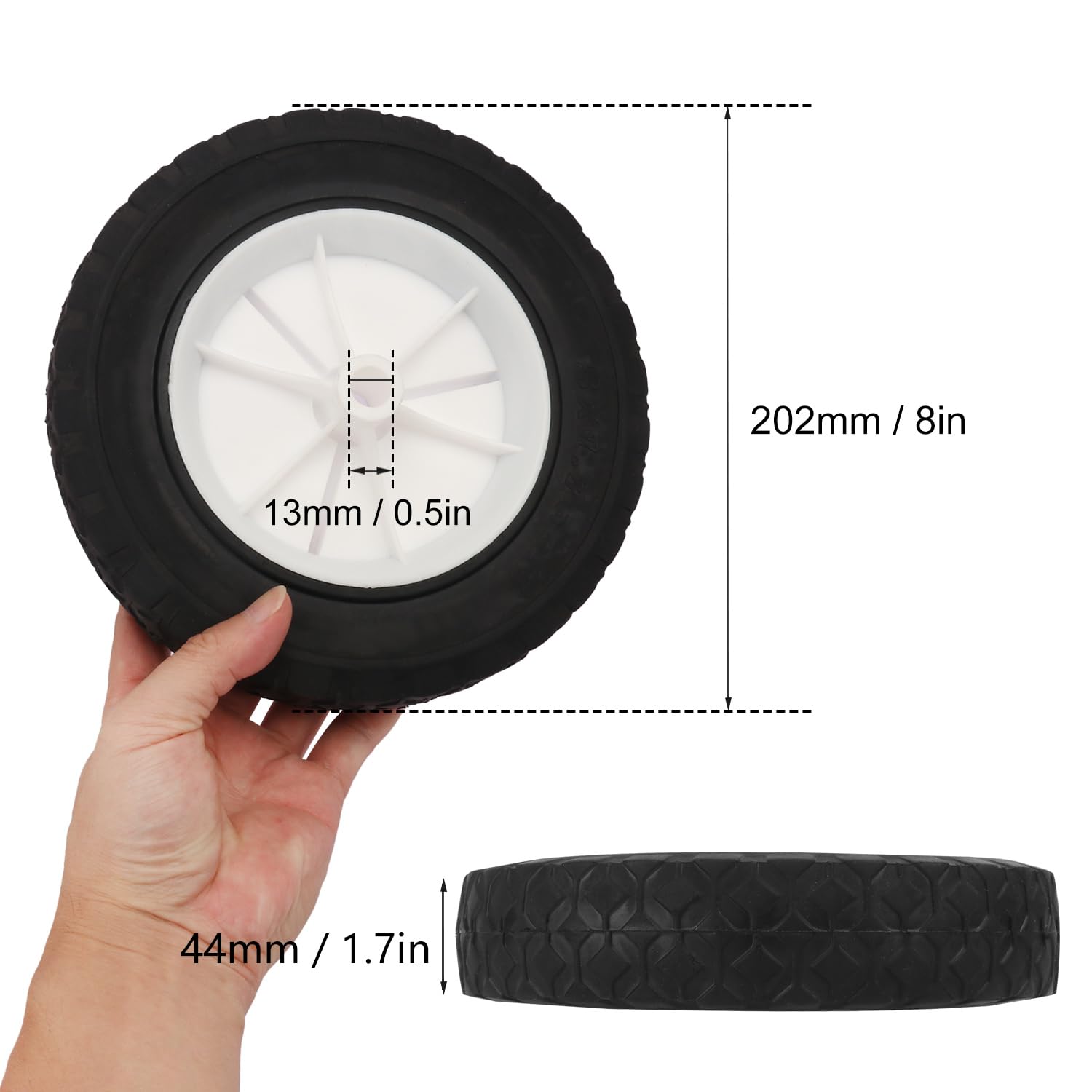 IHDYPPEW universal wheel 8 inch fits radios wagons for reliable replacement.