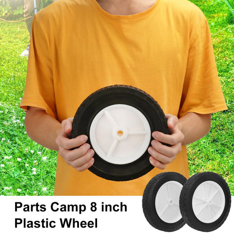 IHDYPPEW 8-inch wheel with durable plastic and rubber construction.
