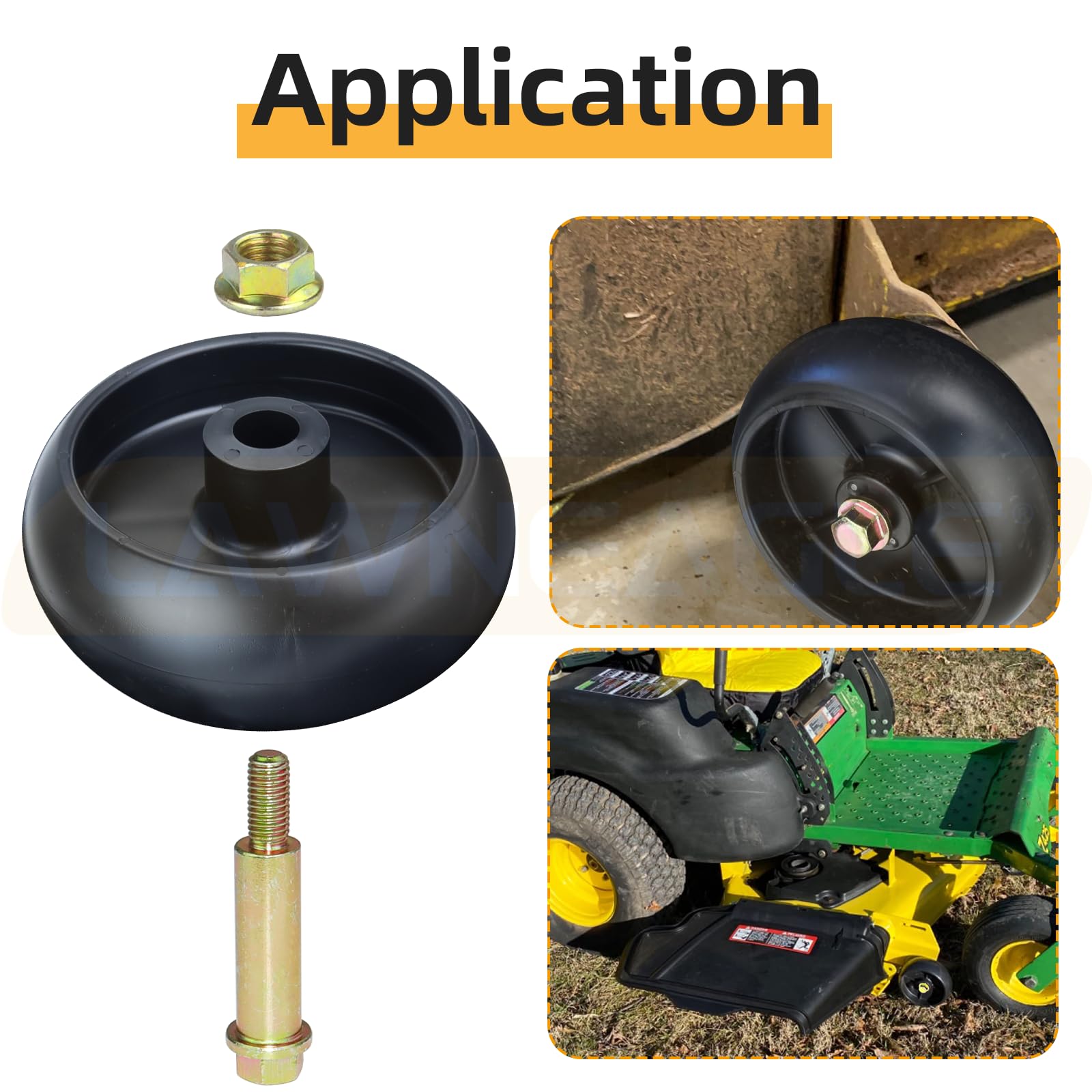 Two-pack Lawneagle GX10168 wheels for easy replacement