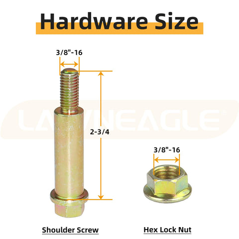 Lawneagle hardware kit for GX10168 with screws and nuts