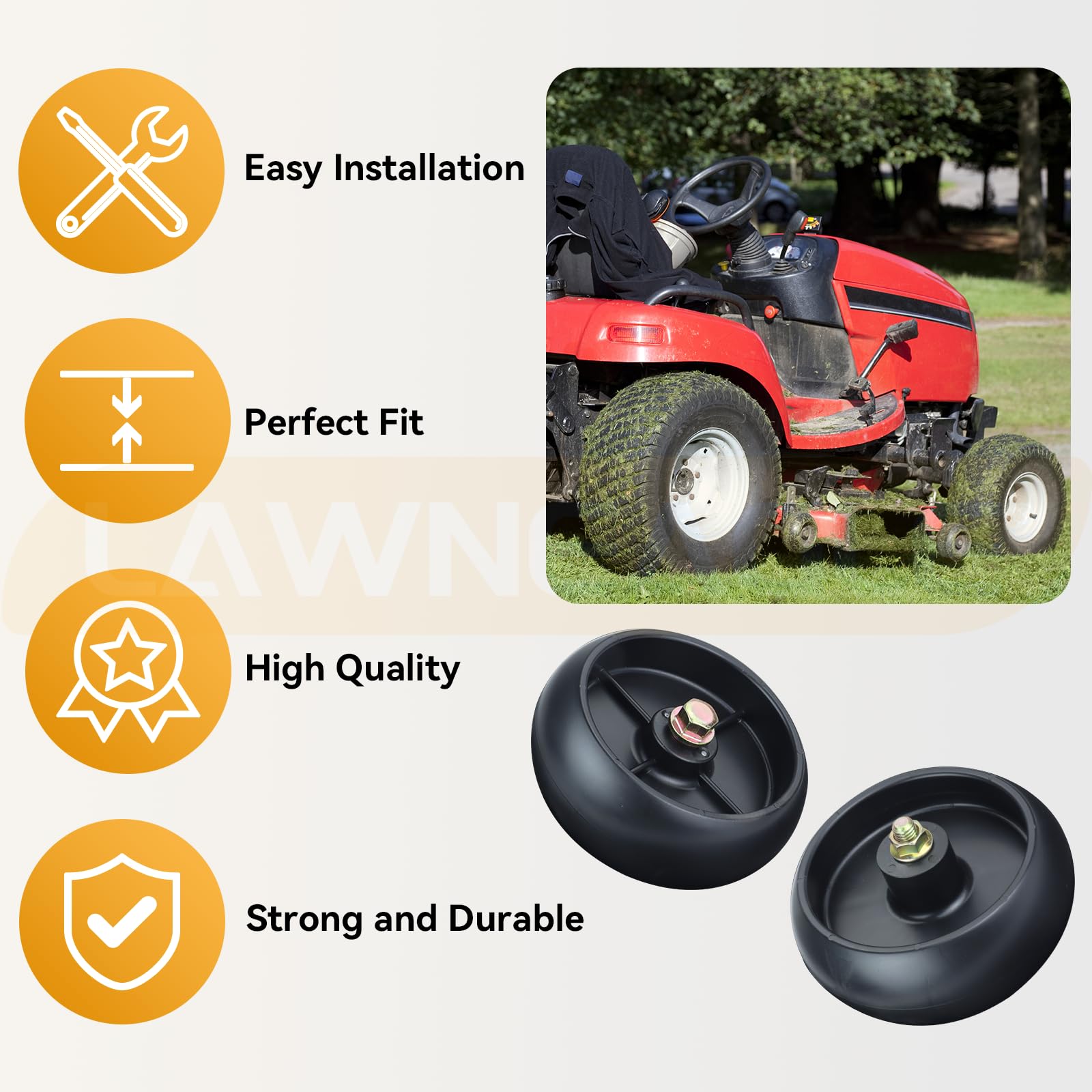 Wheels and bolts assembly from Lawneagle for GX10168