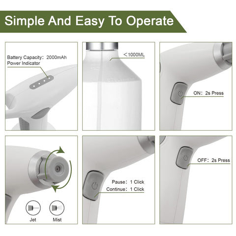 LAWNFUL electric spray bottle suitable for indoor and outdoor plants and quick tasks.