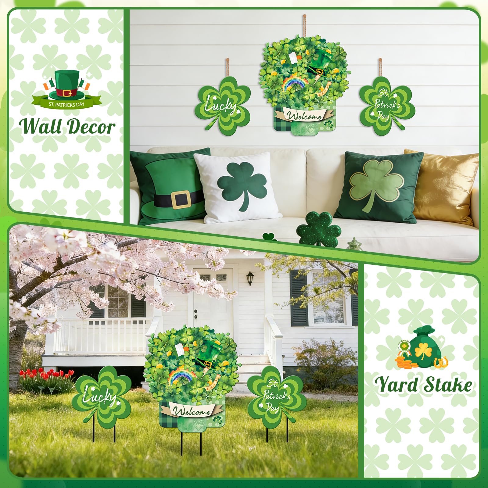 LawnIdyll yard decor on lawn and patio for flexible display.