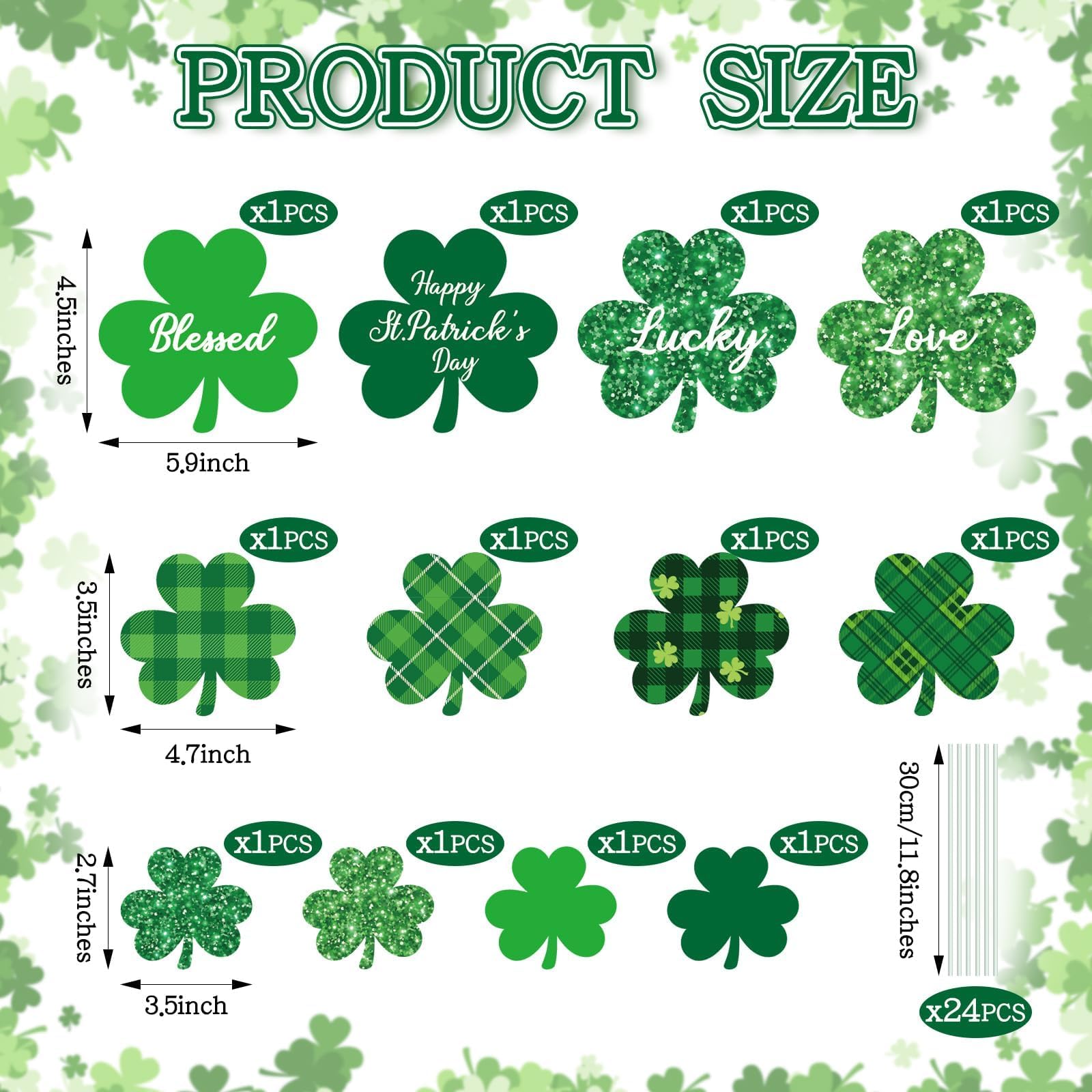 LawnIdyll shamrock stakes in multiple sizes for versatile outdoor decor