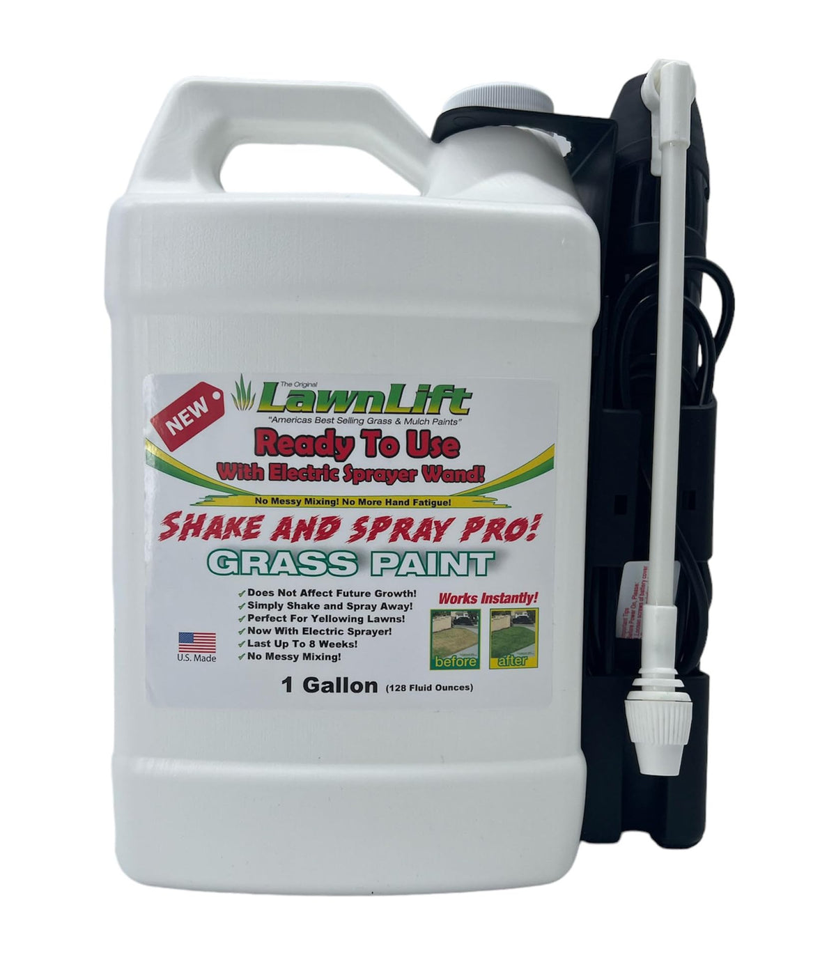 LawnLift pre-mixed lawn paint bottle for quick, vivid lawn revival