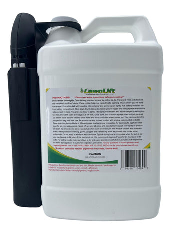 LawnLift shake and spray ready-to-use bottle in action