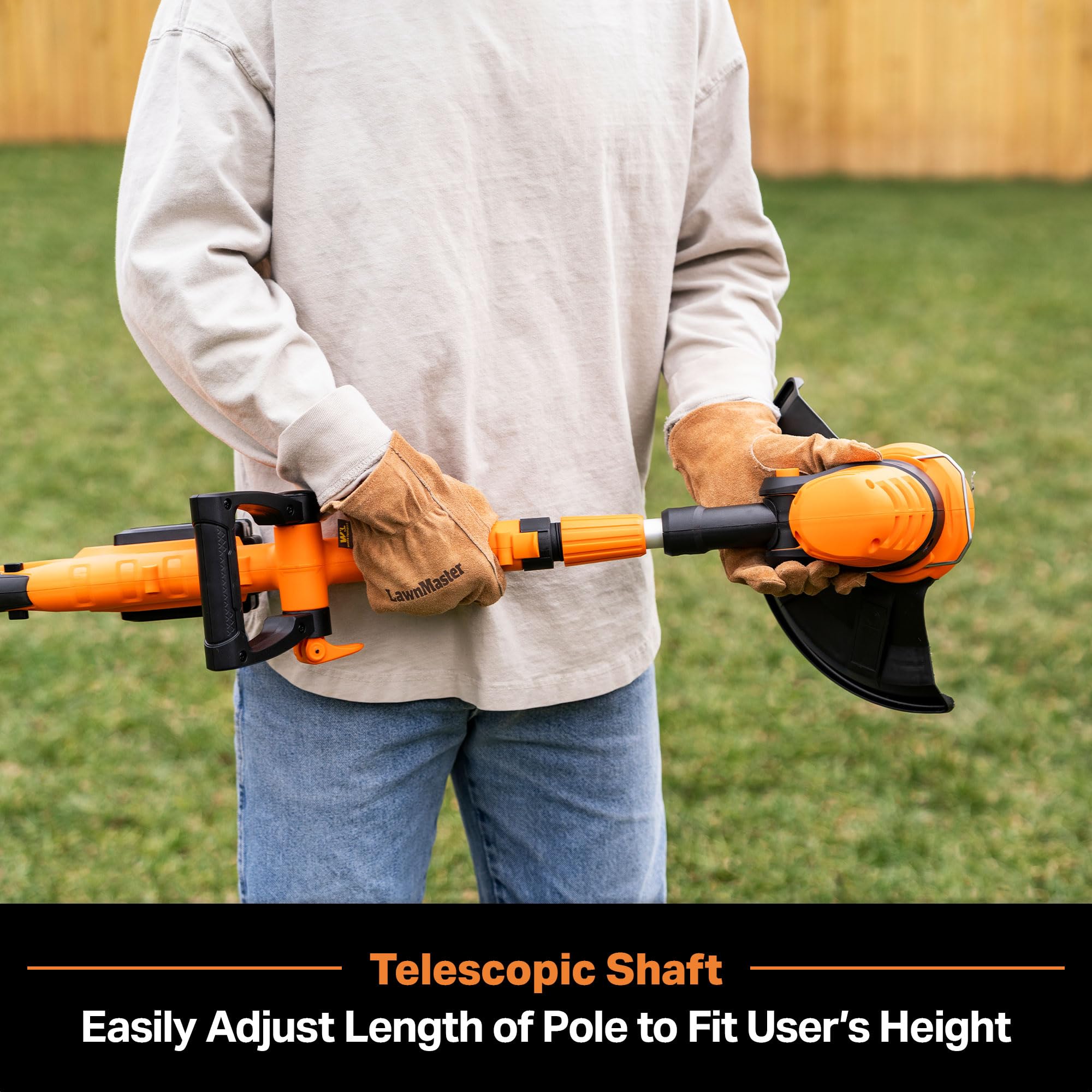 LawnMaster CLGT2410S lightweight design for easy yard maneuverability.