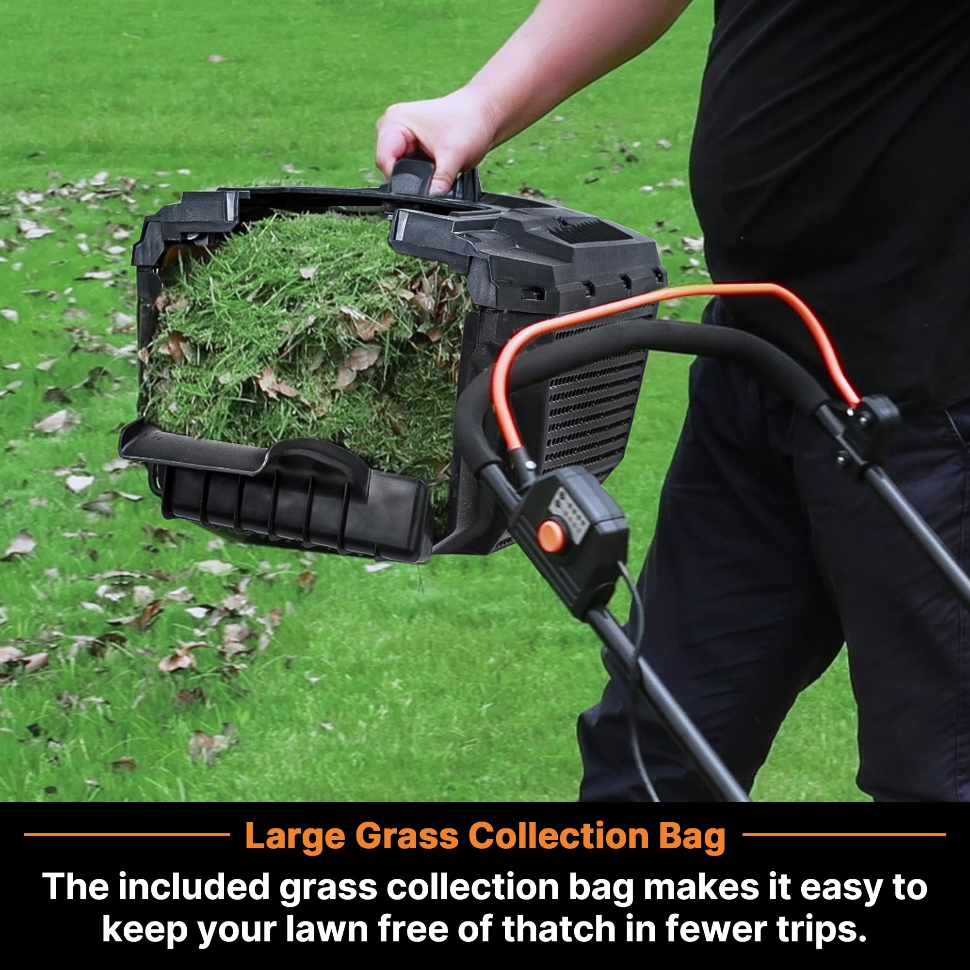 LawnMaster CLM2413A wheel set enabling smooth turns across varied turf.