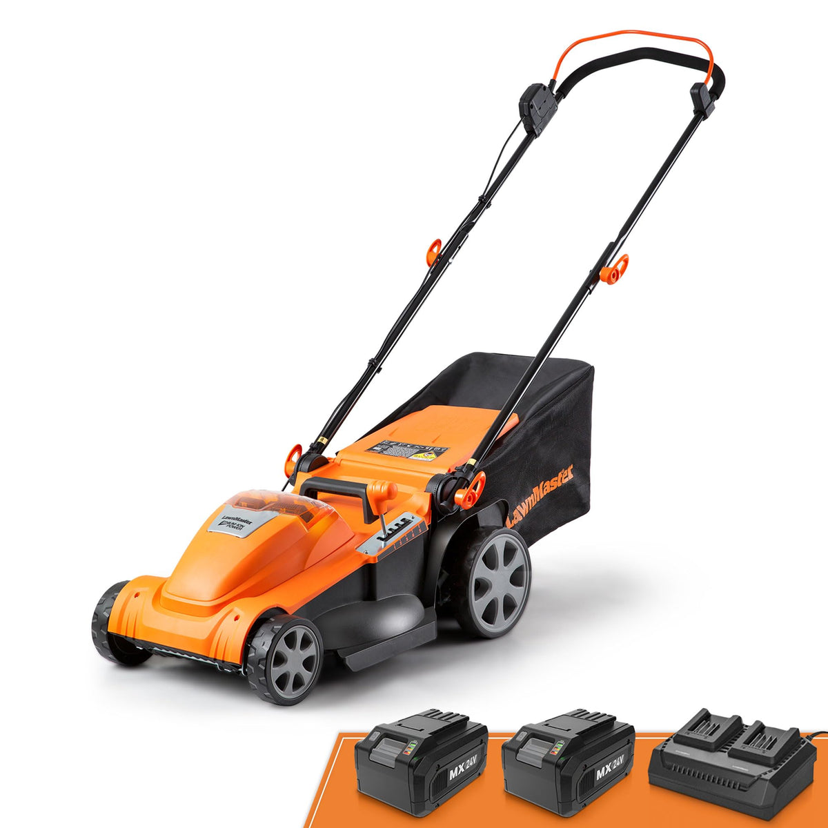 LawnMaster CLMF4817E with 16-inch cutting width for quick yard trimming