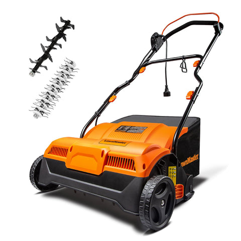 LawnMaster GVB1316 dethatcher attachment for efficient thatch removal