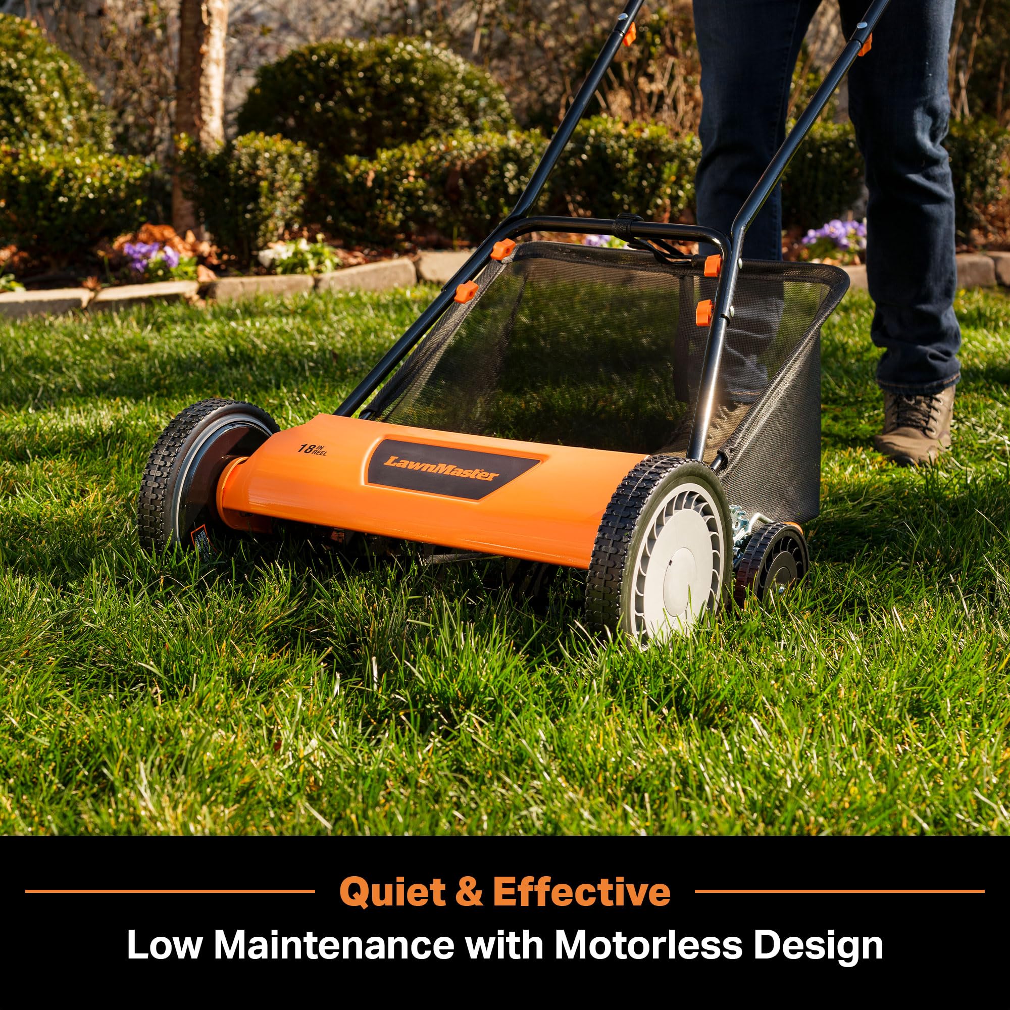 LawnMaster LMRM1801 durable steel blades built to last.