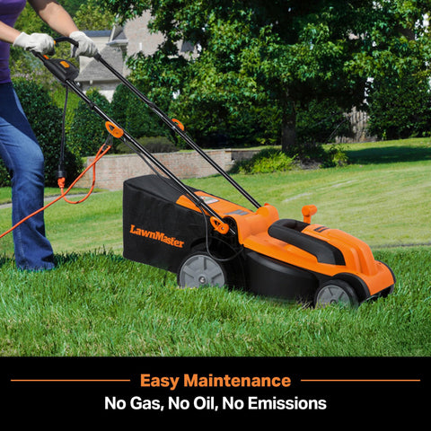 LawnMaster MEB1114K five-position height adjustment for customized cuts