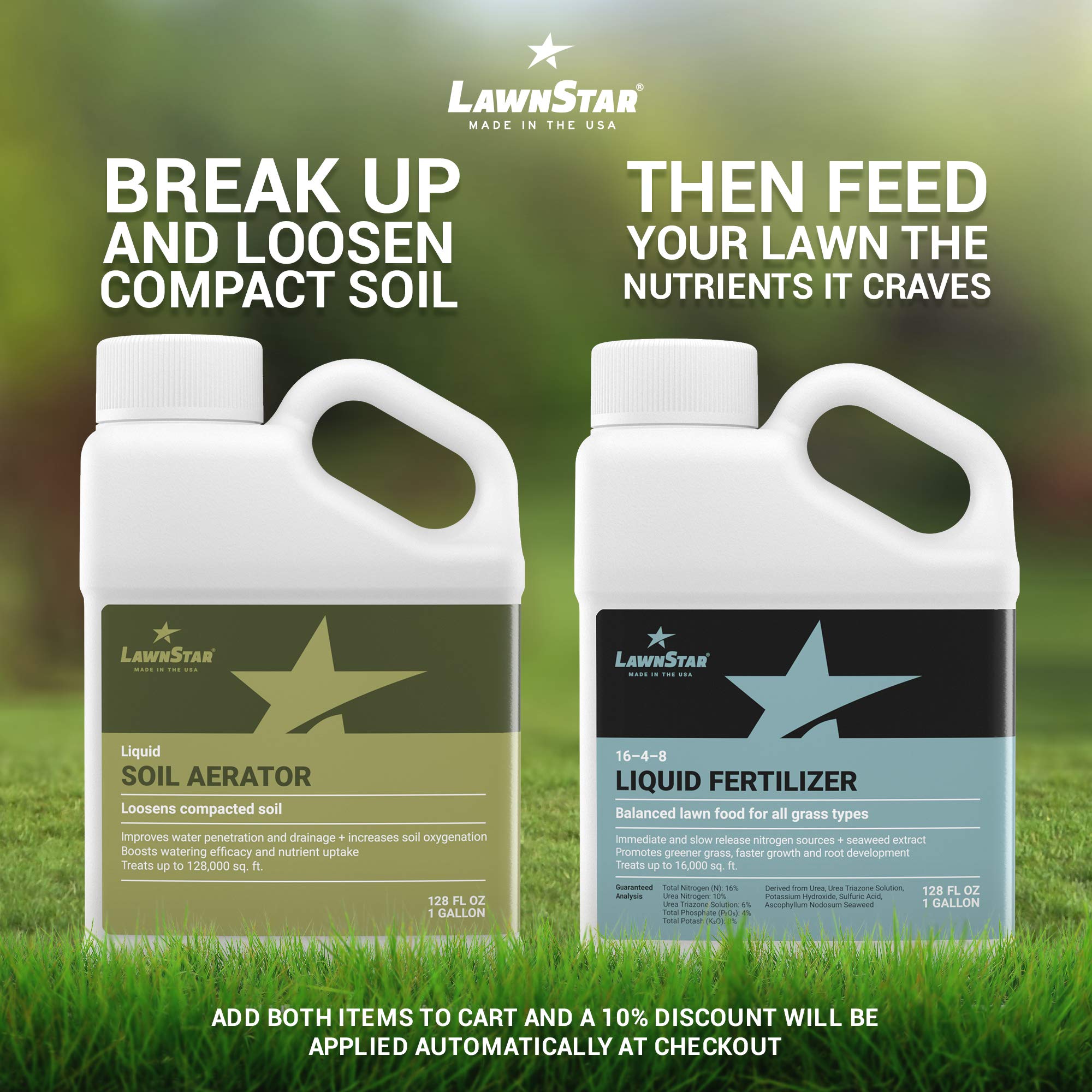 LawnStar American-made label signaling domestic manufacturing quality you can trust.