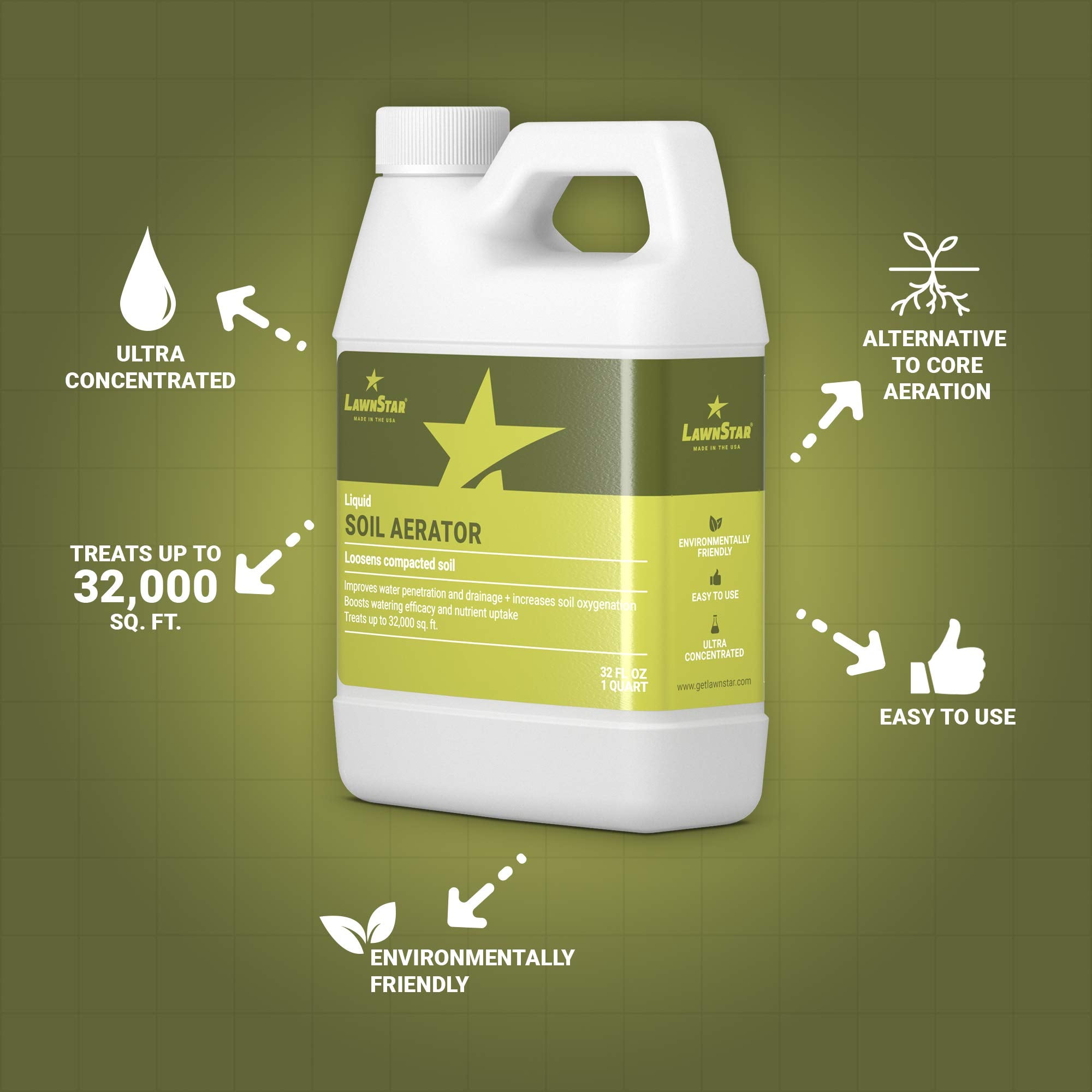 LawnStar label detail with usage directions