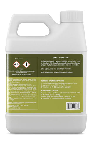 LawnStar aerator pour action showing controlled dispensing for even coverage