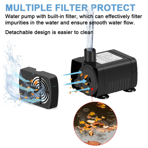 Long 16.5 m cord separates panel from pump for versatile setup