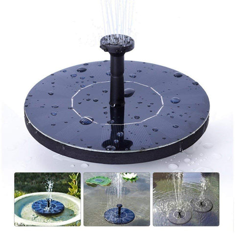 LAWOHO solar fountain in a birdbath under sun for birds and water circulation