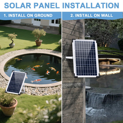 Solar panel installation in direct sunlight for optimal output