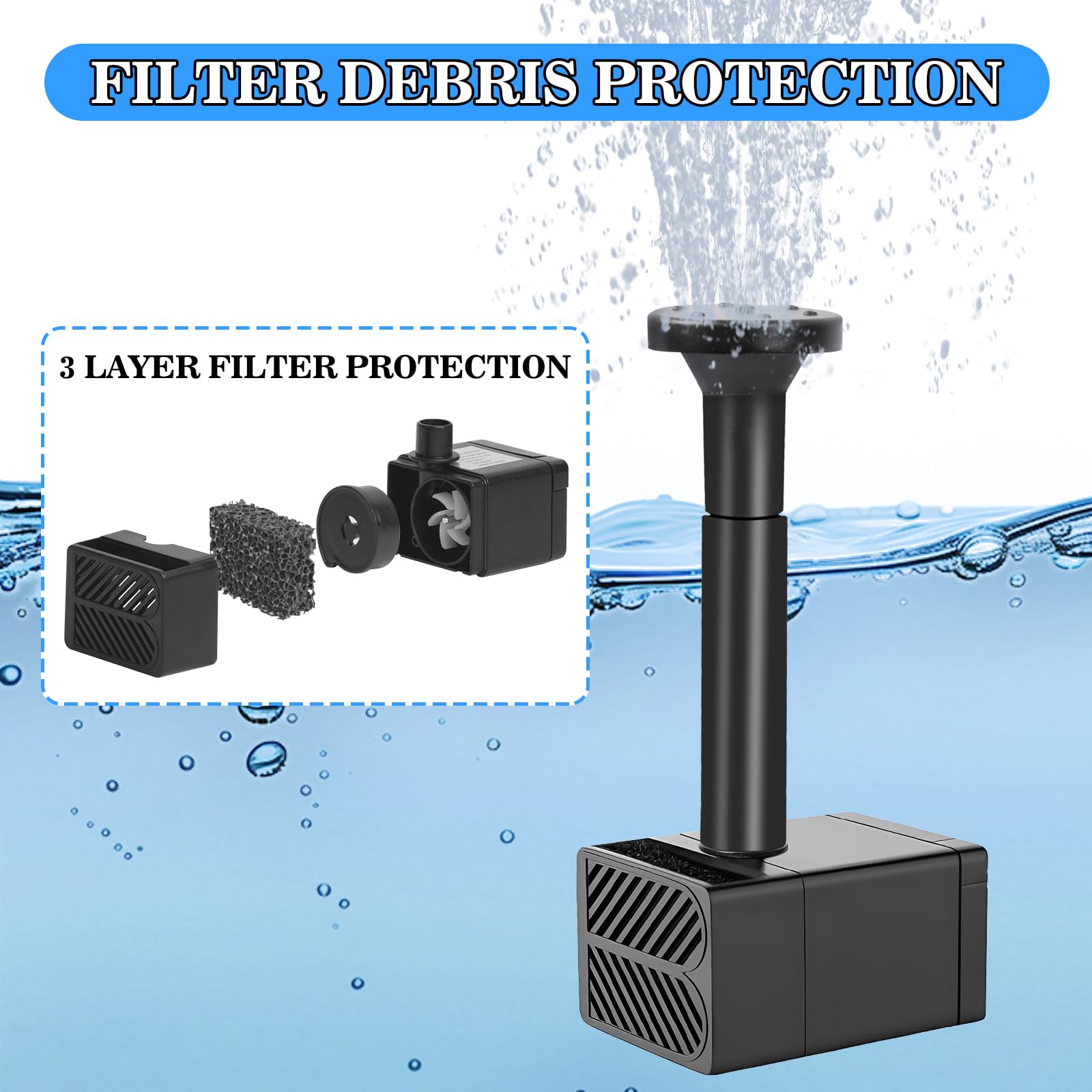 LAWOHO wall mount installation screws with fountain setup.