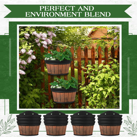 Layhit durable plastic planter offers weather resistance for outdoor use.